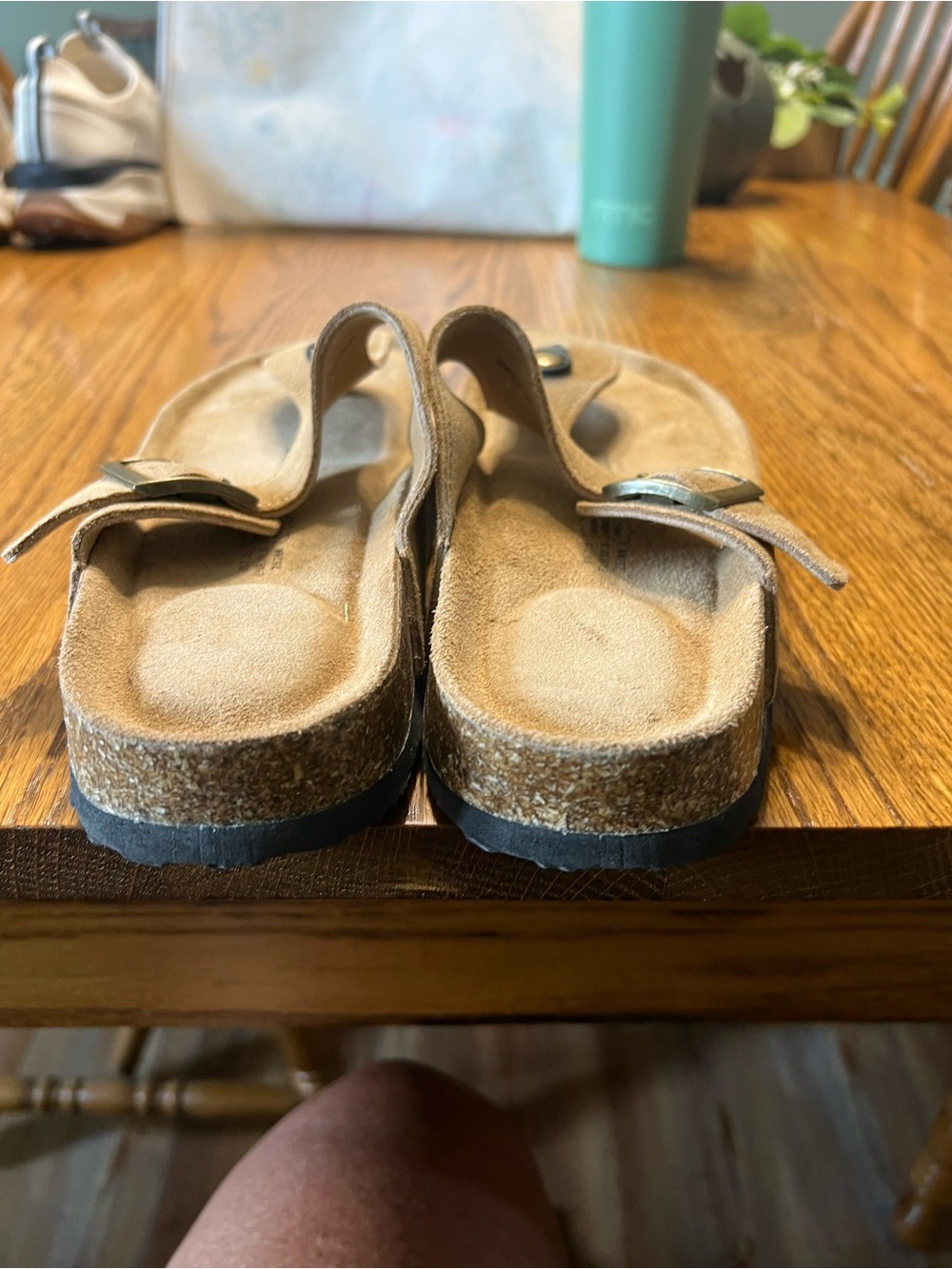 Project cloud Tan Suede Buckle Sandals size 7.5 - Picture 8 of 9